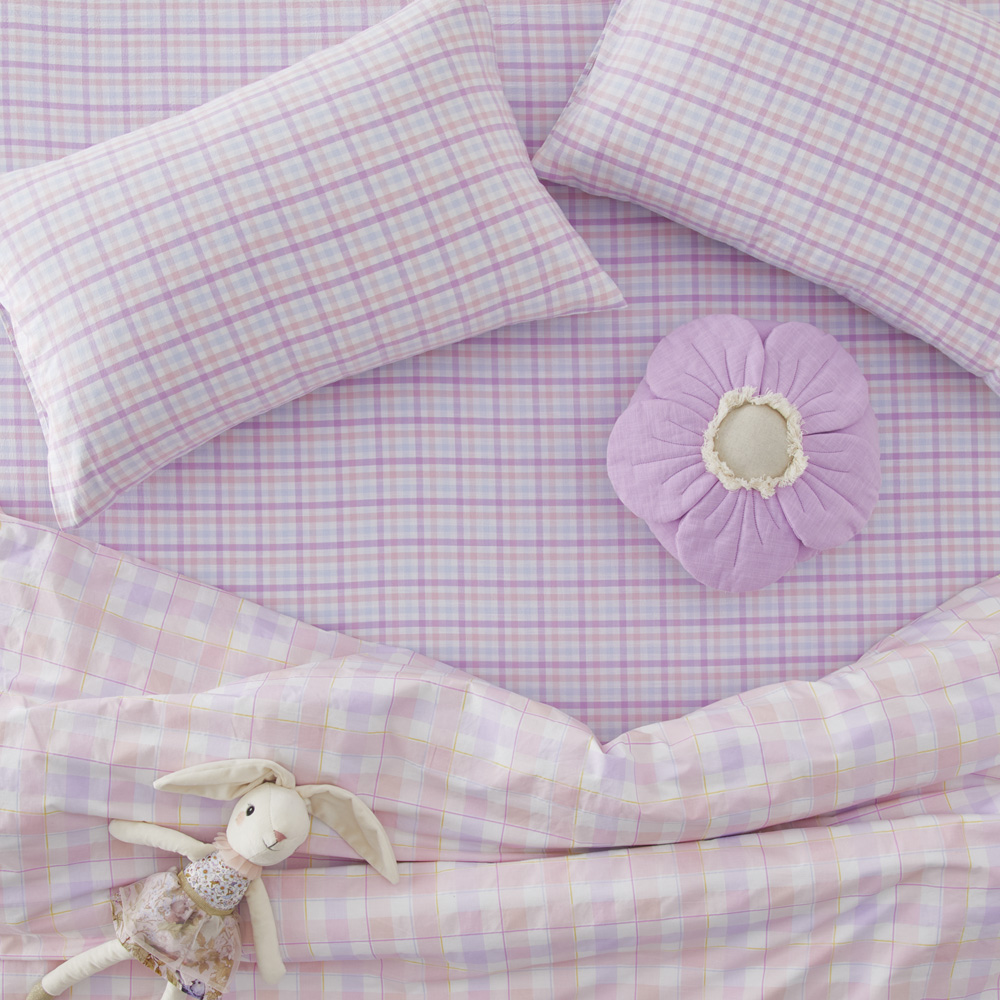 Ryder Yarn Dyed Sherbet Gingham Fitted Sheet Set