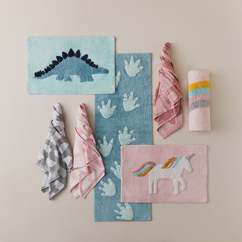Bath Mat Collection Dinosaur Footprints Bath Runner
