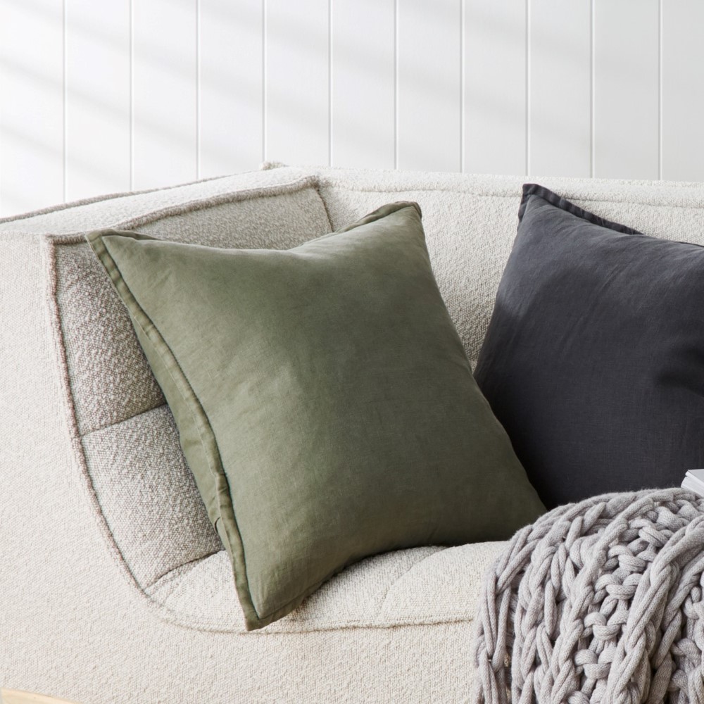 Belgian Forest Vintage Washed Linen Cushion