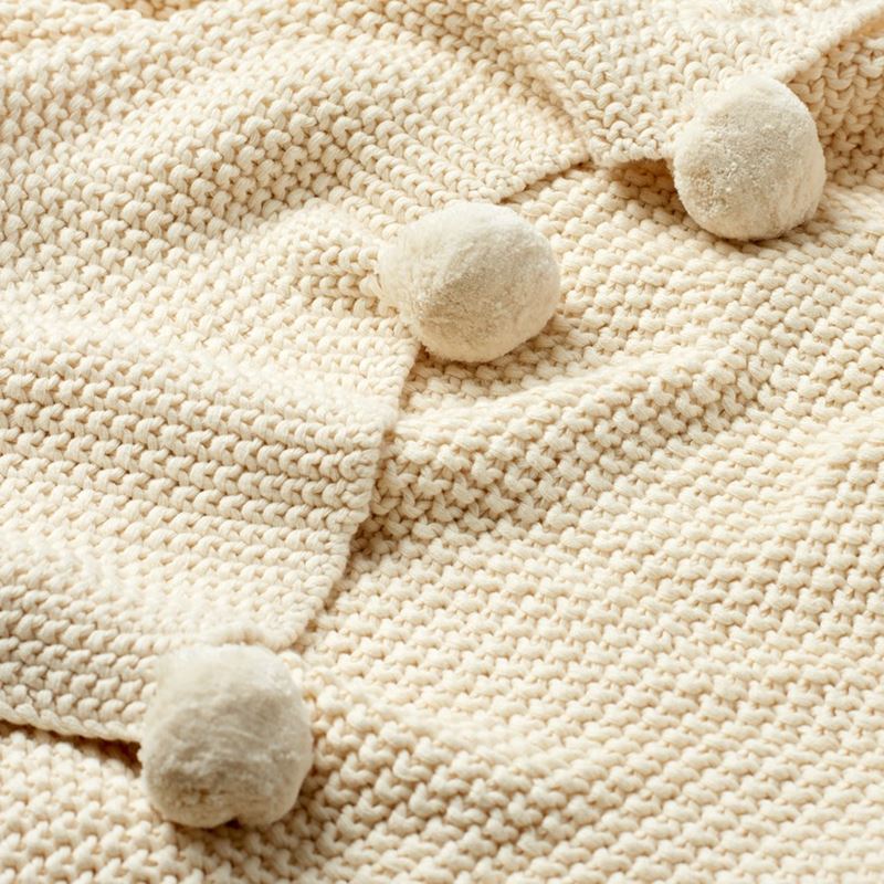Pom Pom Natural Throw