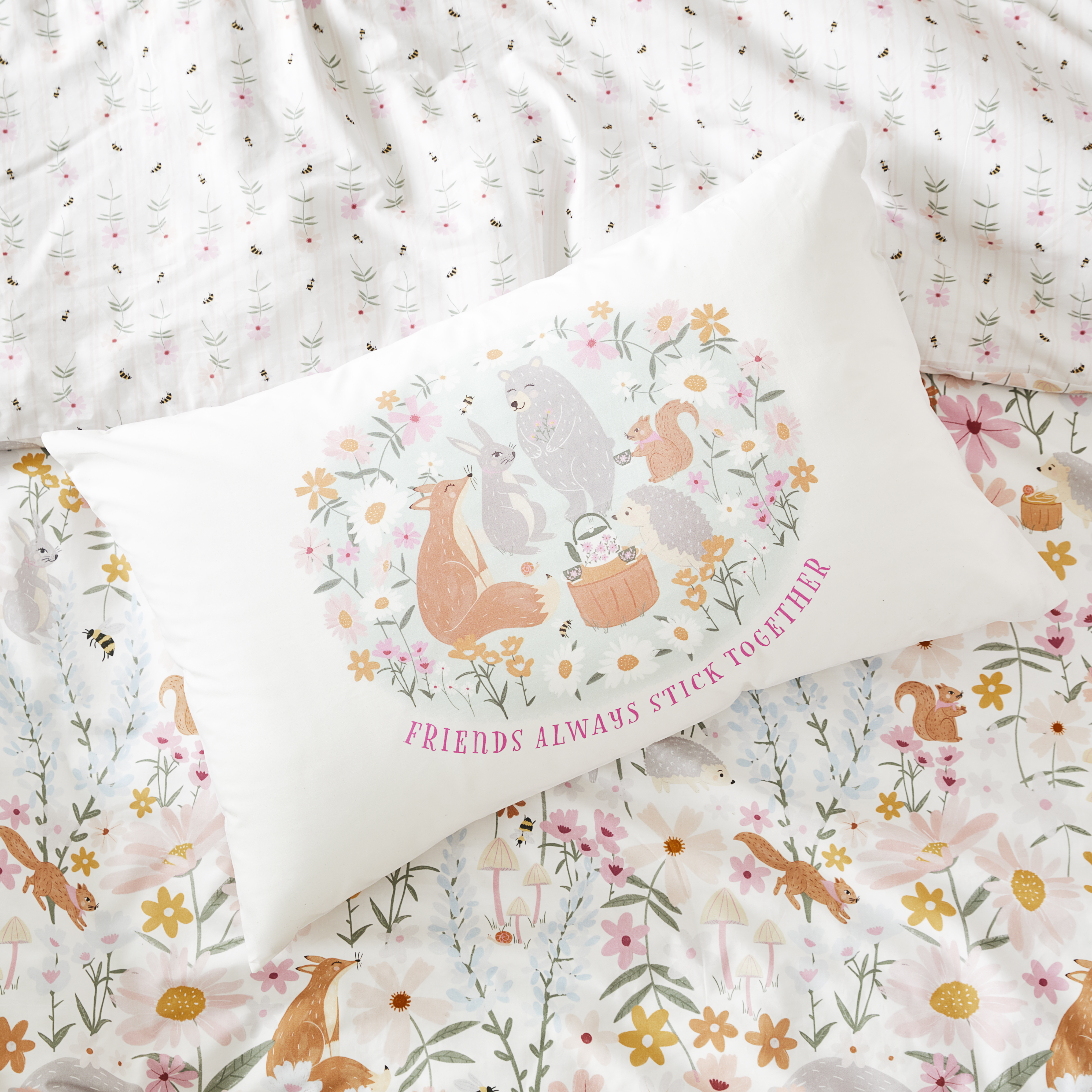 Friends Stick Together Kids Pillowcase