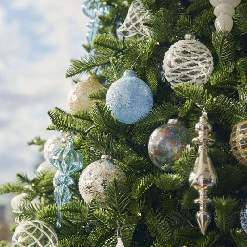 Finial Drop Blue Luxe Ornament