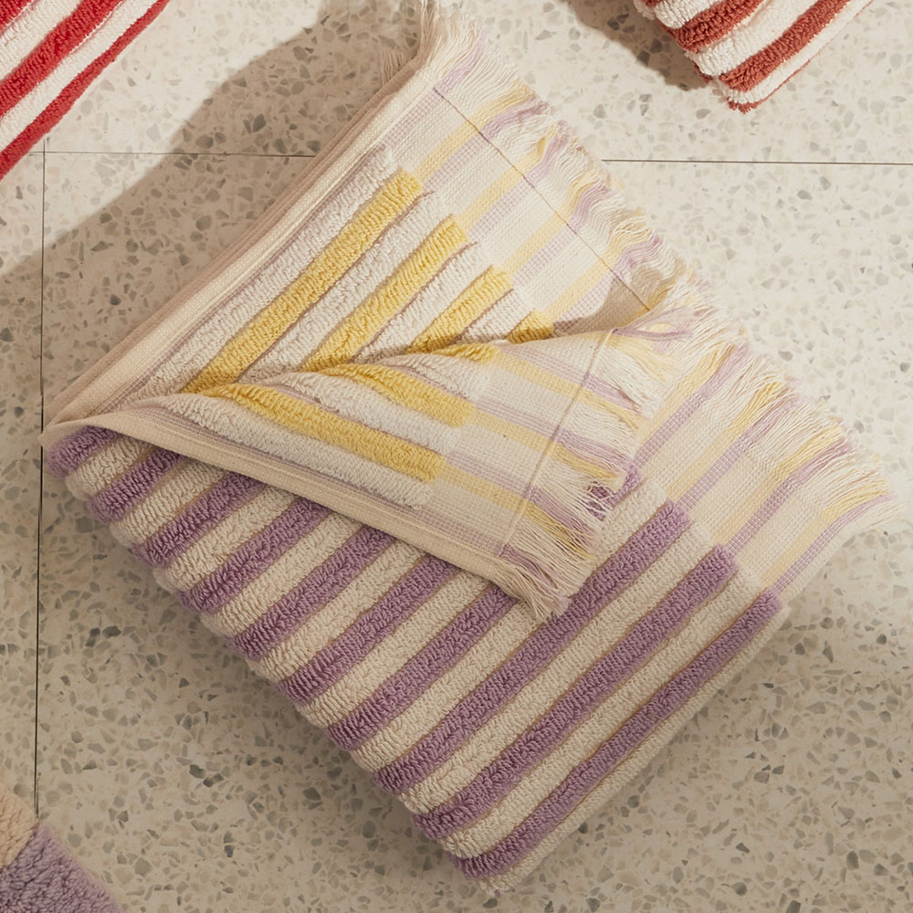 European Sophia Violet & Lemon Drop Turkish Cotton Towel Range