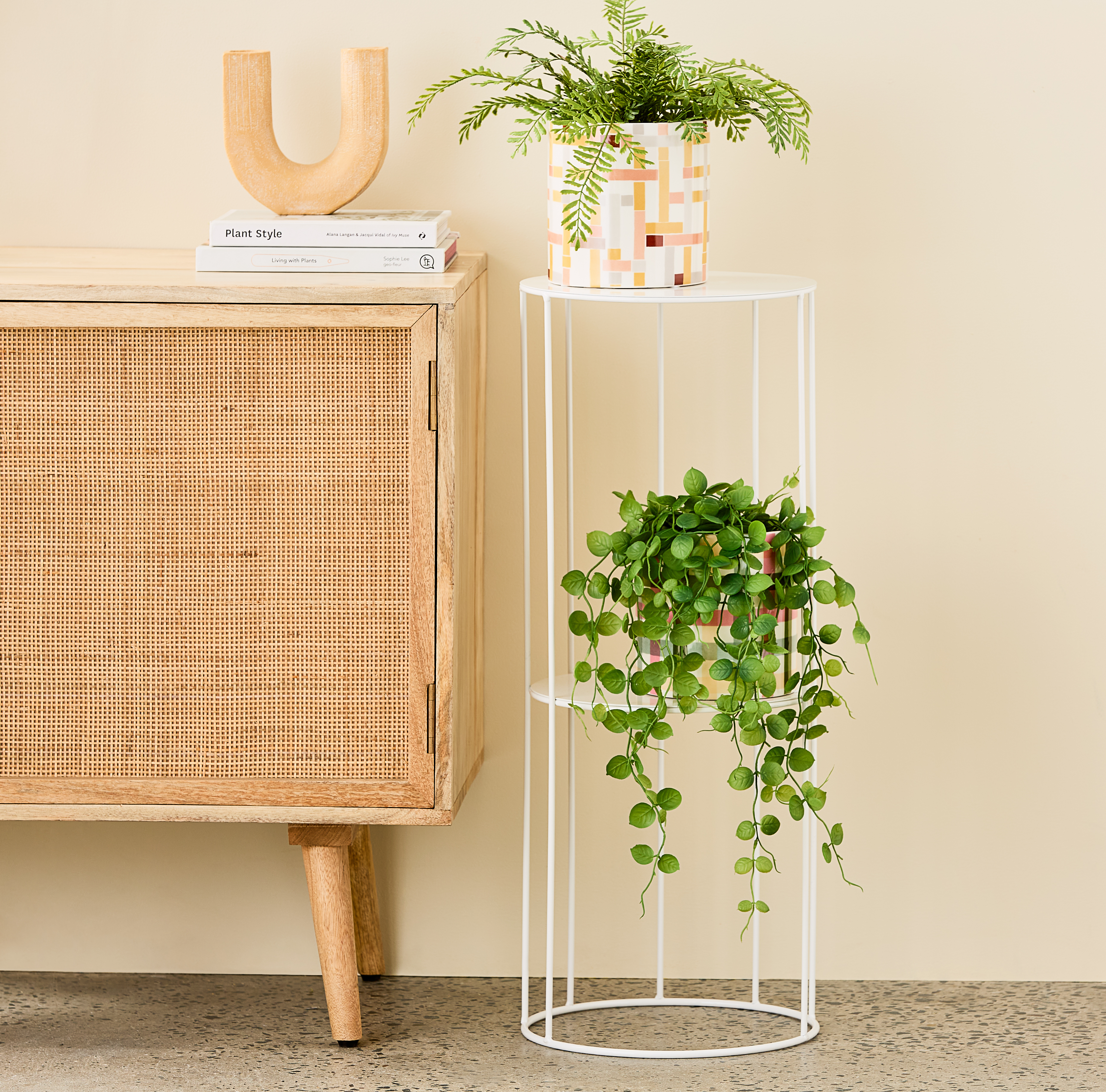 Armada White Gloss Plant Stand