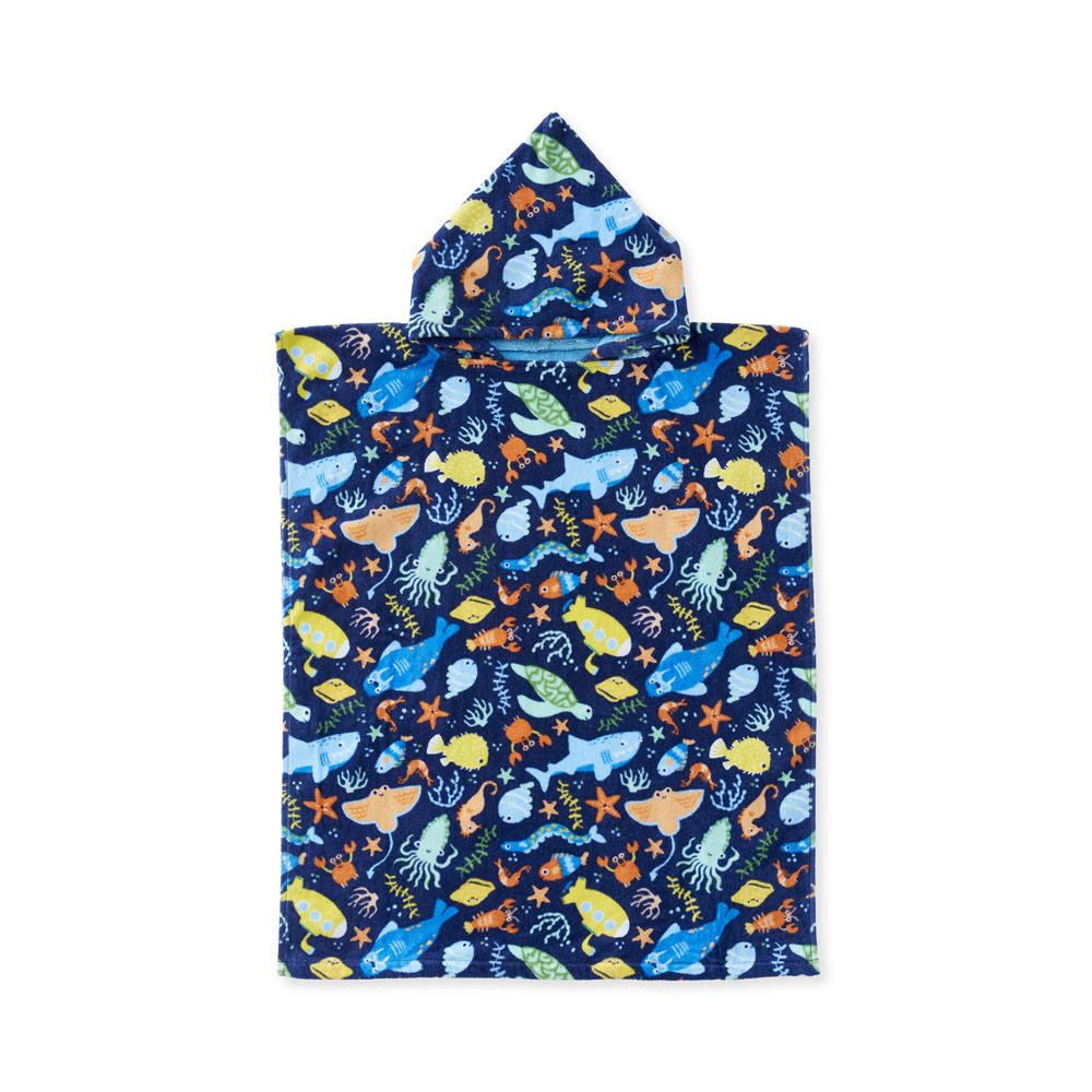 Sealife Kids Hooded Beach Towel
