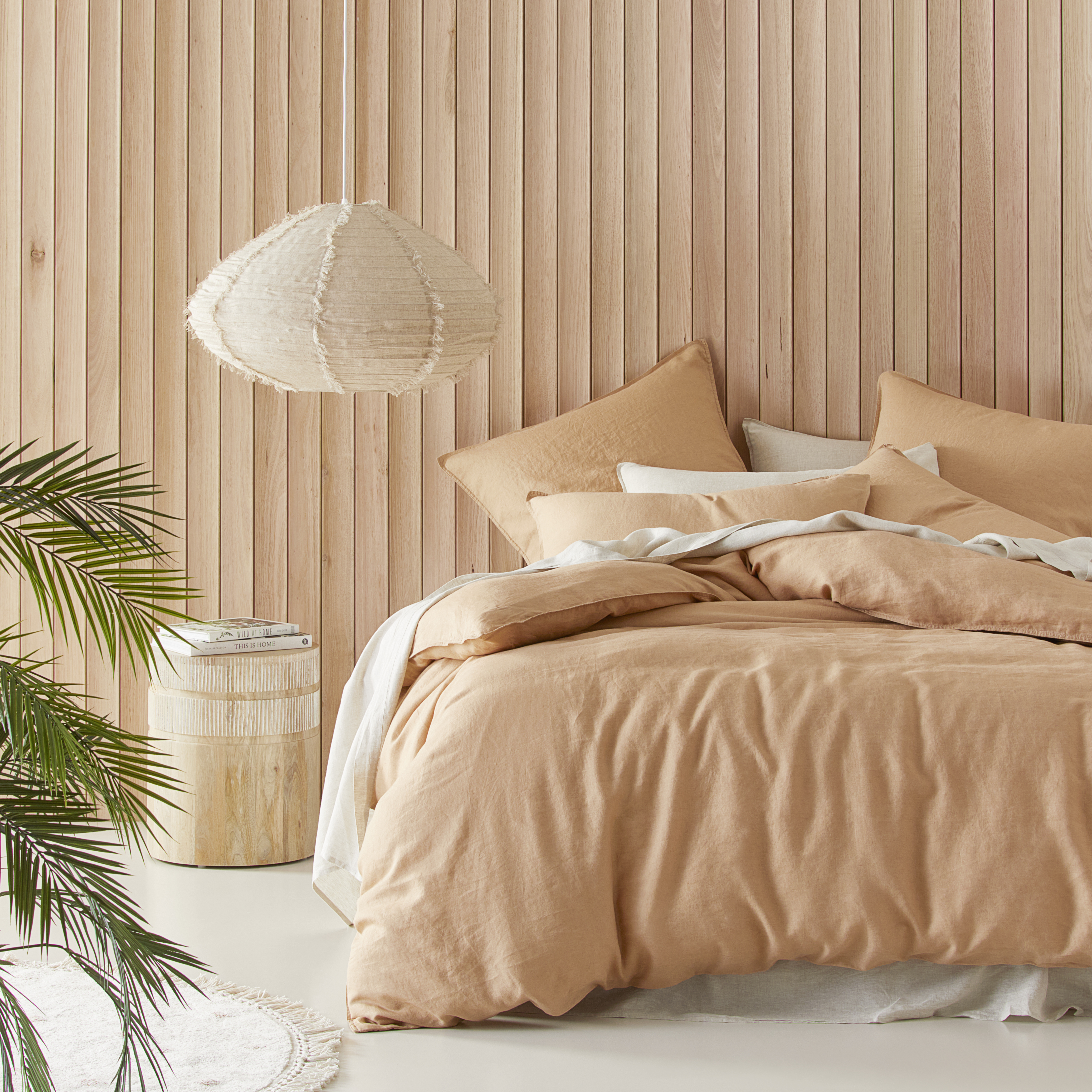 Vintage Washed Linen Egg Shell Quilt Cover Separates