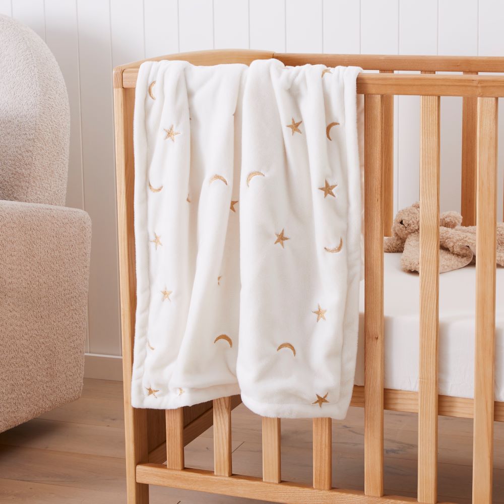 Soft Snuggle Cloud Night Sky Baby Blanket