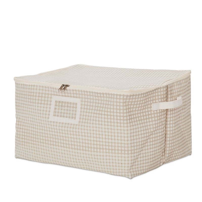 Natural Gingham Storage Bags