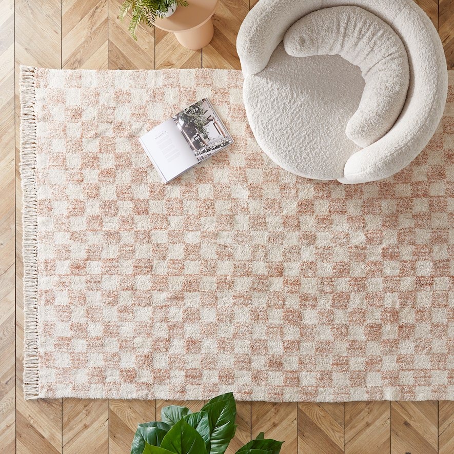 Hanover Caramel & Natural Check Rug