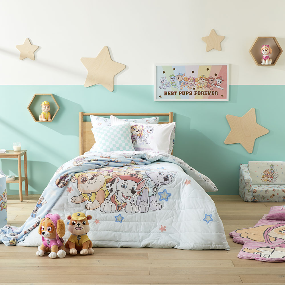 Paw Patrol Pals Ice Blue Quilted Quilt Cover Set