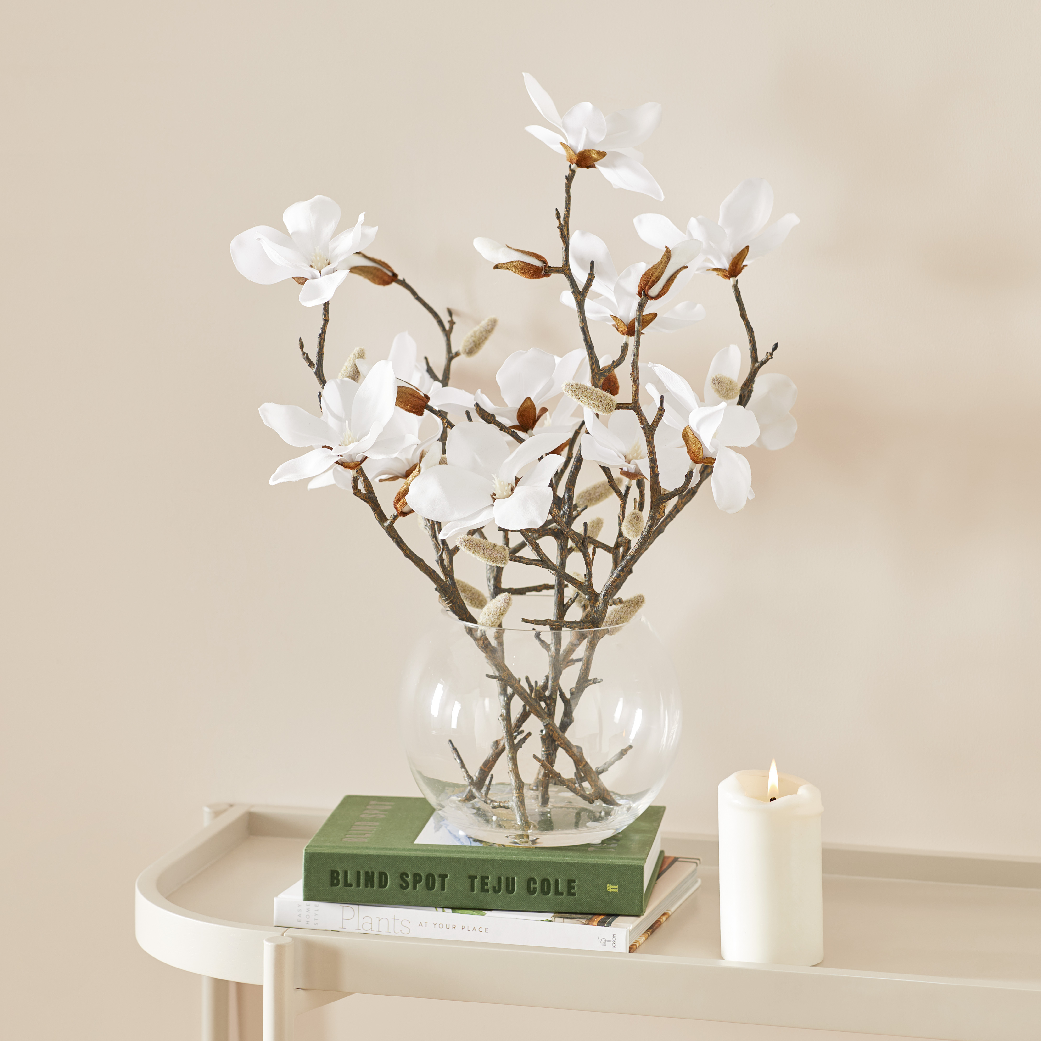 White Magnolia In Vase