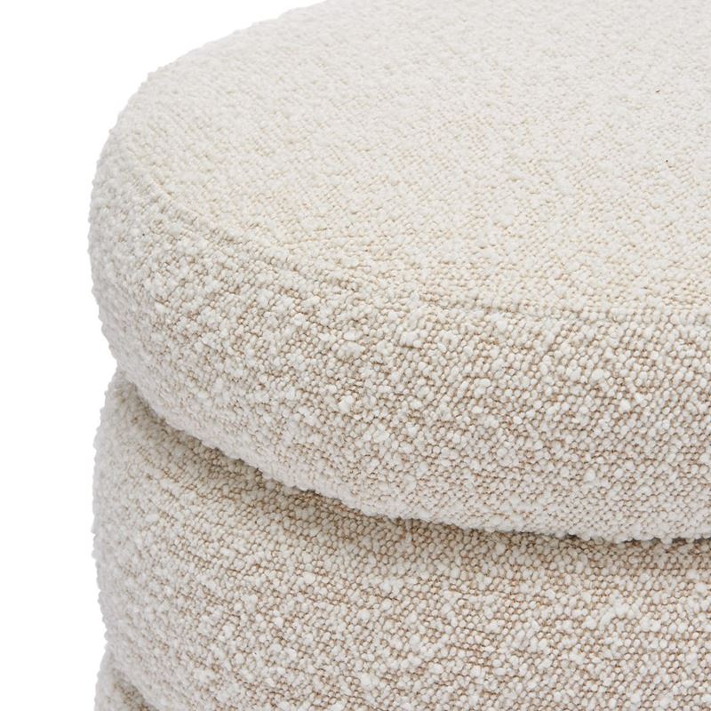 Memphis Cream Boucle Storage Ottoman