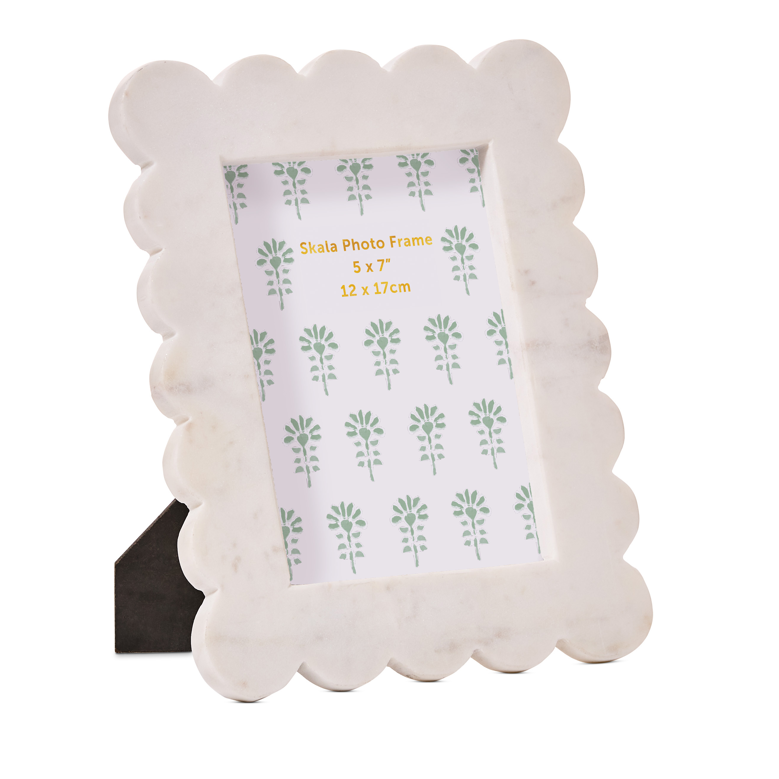 Skala White Scalloped Marble Frame