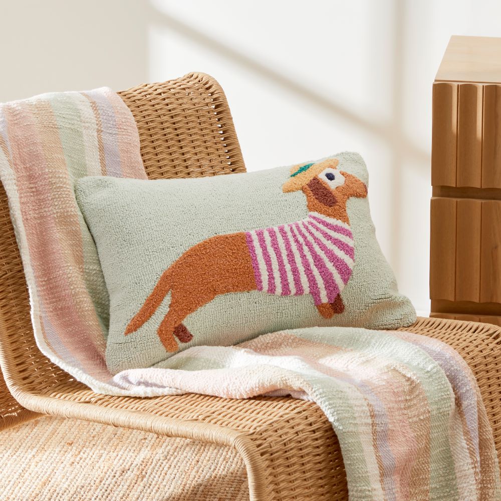 Summertime Dachshund Mint Cushion