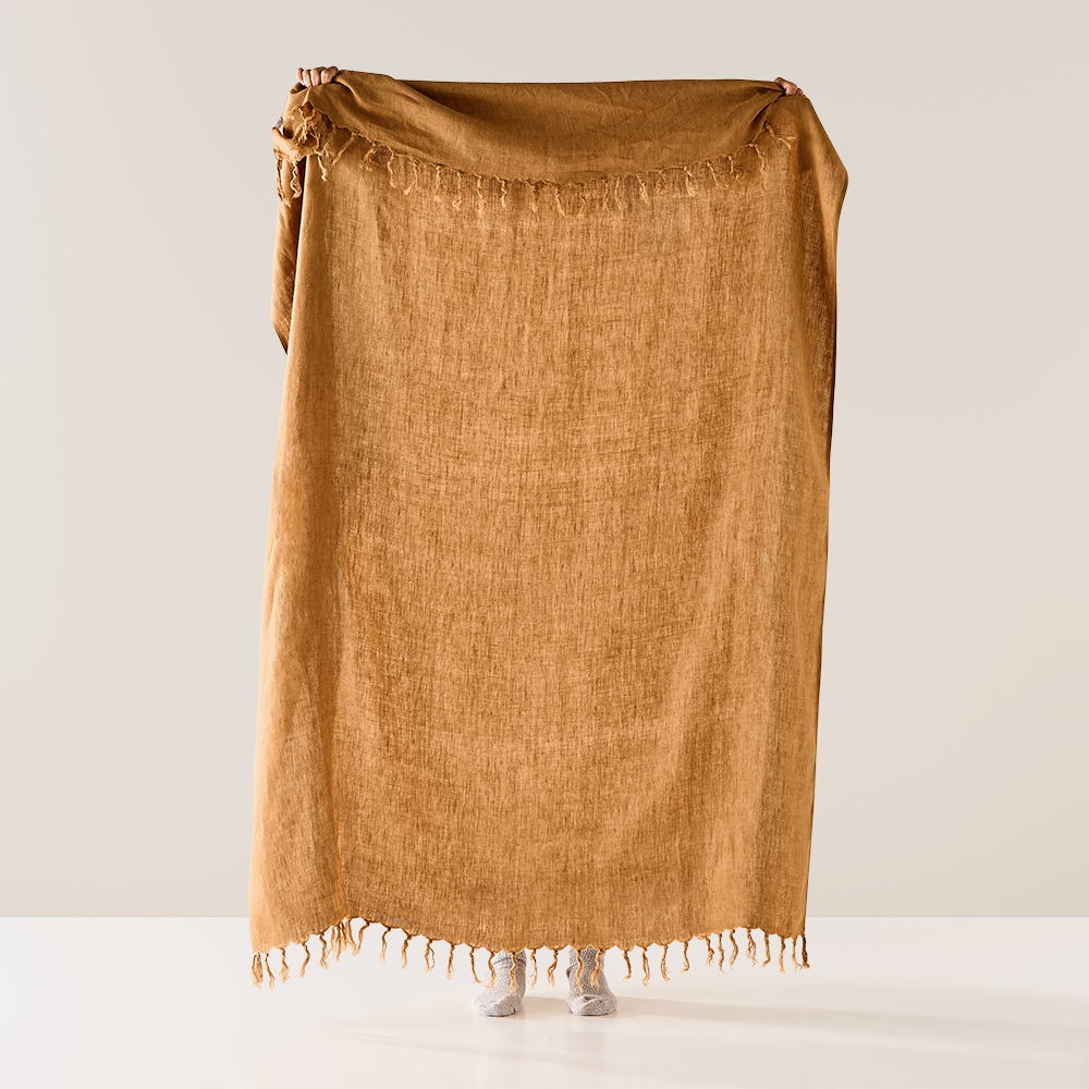 Malmo Spice Linen Throw