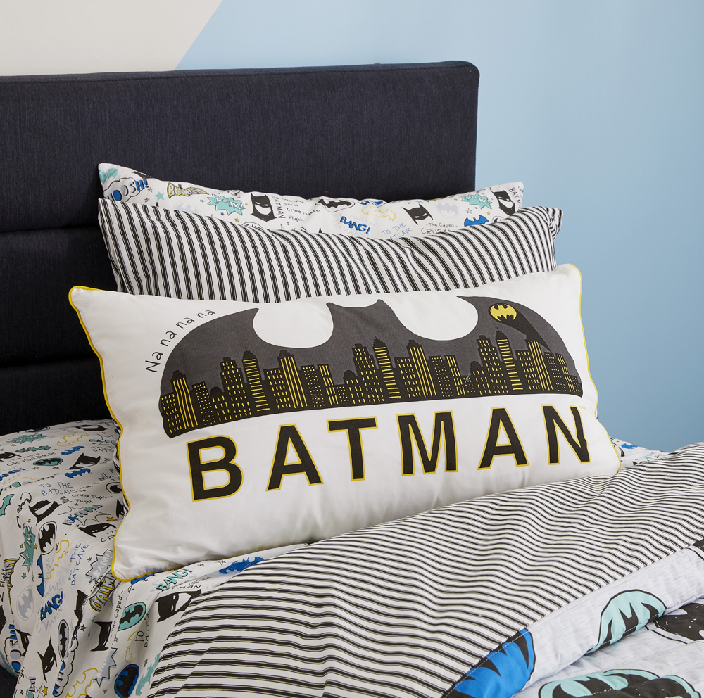 Warner Bros Batman Signal White Nananana Kids Text Pillowcase
