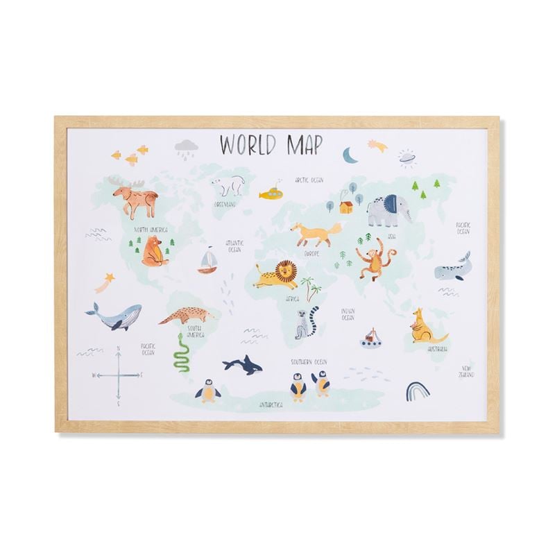 Jungle World Map Wall Art