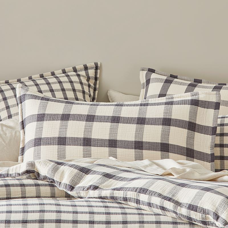 Chelsea Check Charcoal Pillowcases