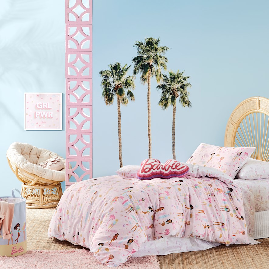 Barbie California Dreams Pink Quilt Cover Set