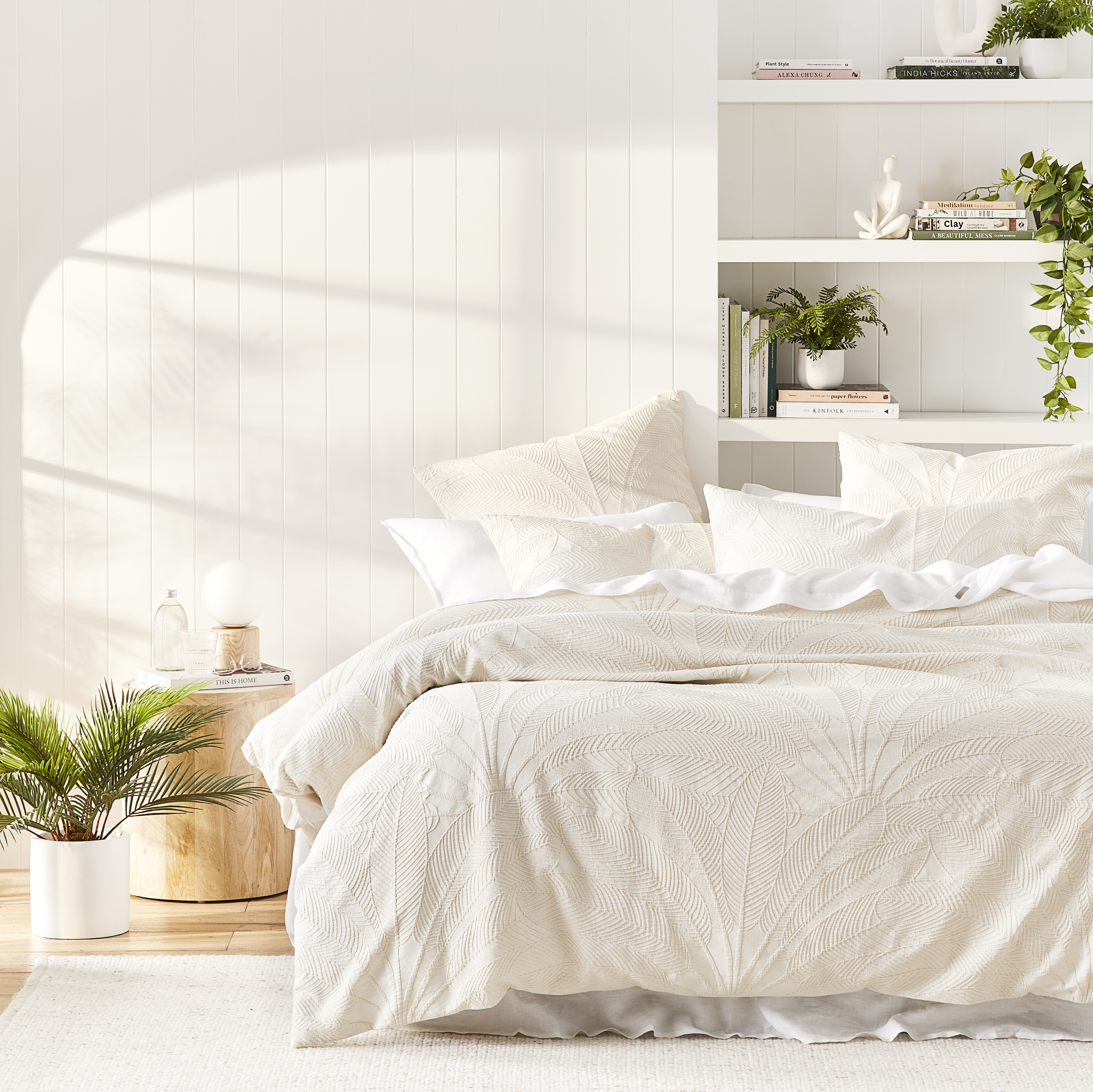 Eden Natural Matelasse Quilt Cover Separates