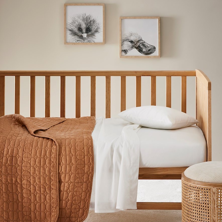 Dreamy Cotton Snow Cot Sheet Set