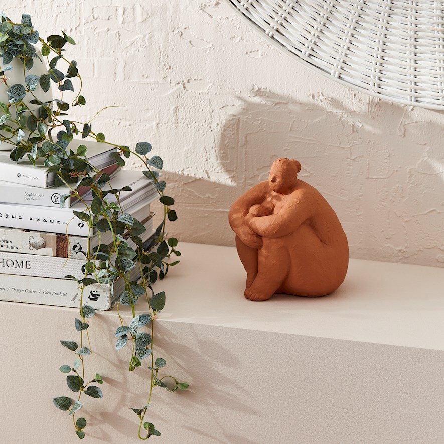 Romulus Terracotta Sitting Statue