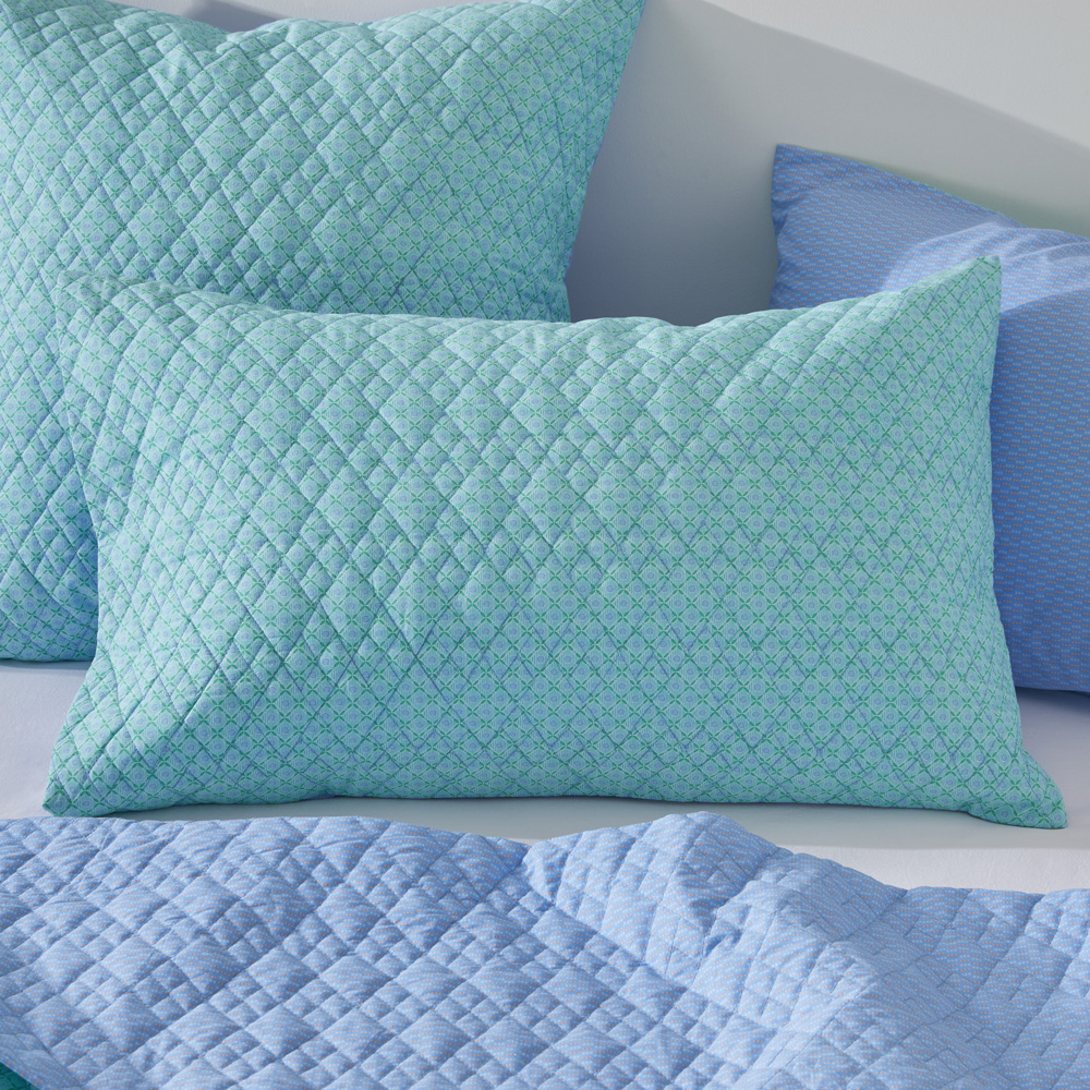 Panama Green Quilted Pillowcases