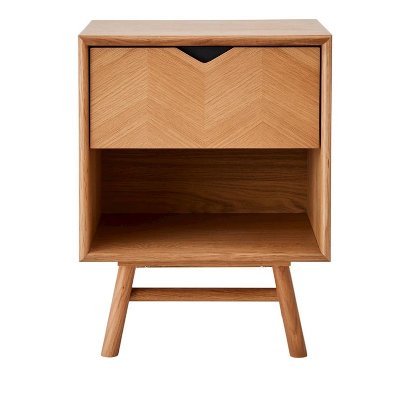 Helsinki Natural Bedside Table 1 Drawer