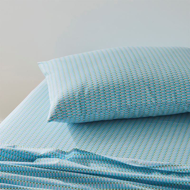 Panama Geo Green Printed Sheet Set