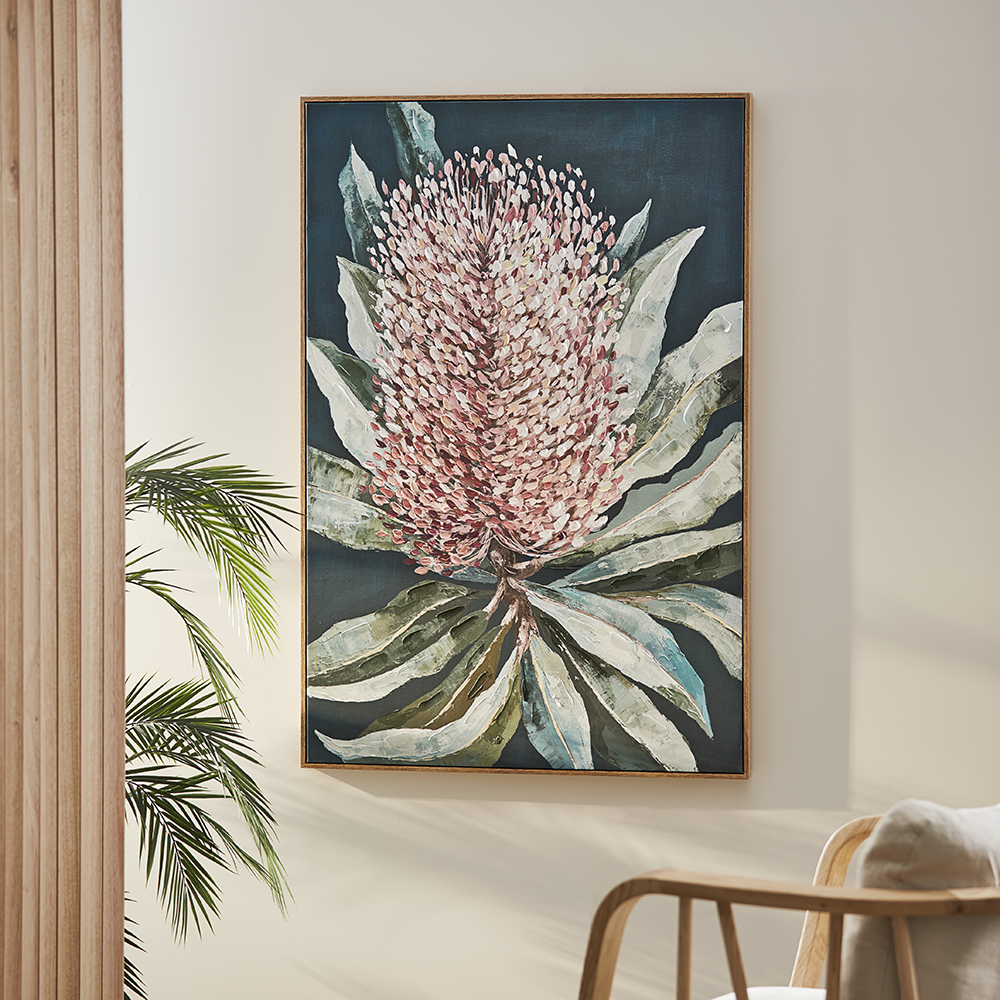 Kakadu Dark Sage Banksia Canvas
