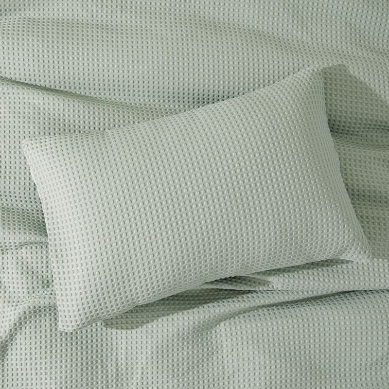 Windsor Waffle Eucalyptus Quilt Cover Set