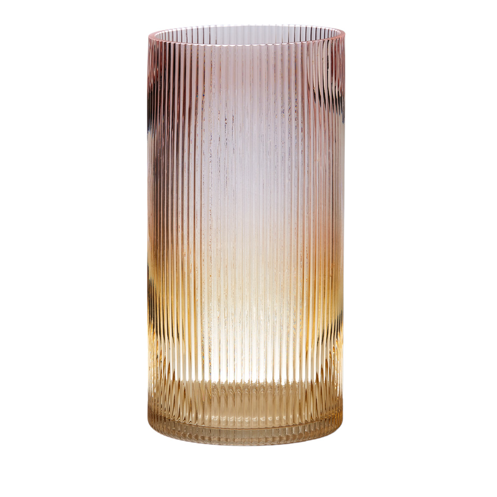 Genoa Gold & Pink Tall Vase