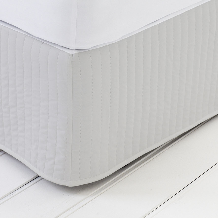 Fresh Cloud Grey Quilted Microfibre Valance