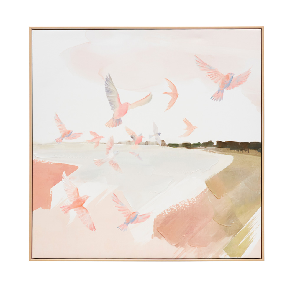 Aves Sunset Flock Canvas
