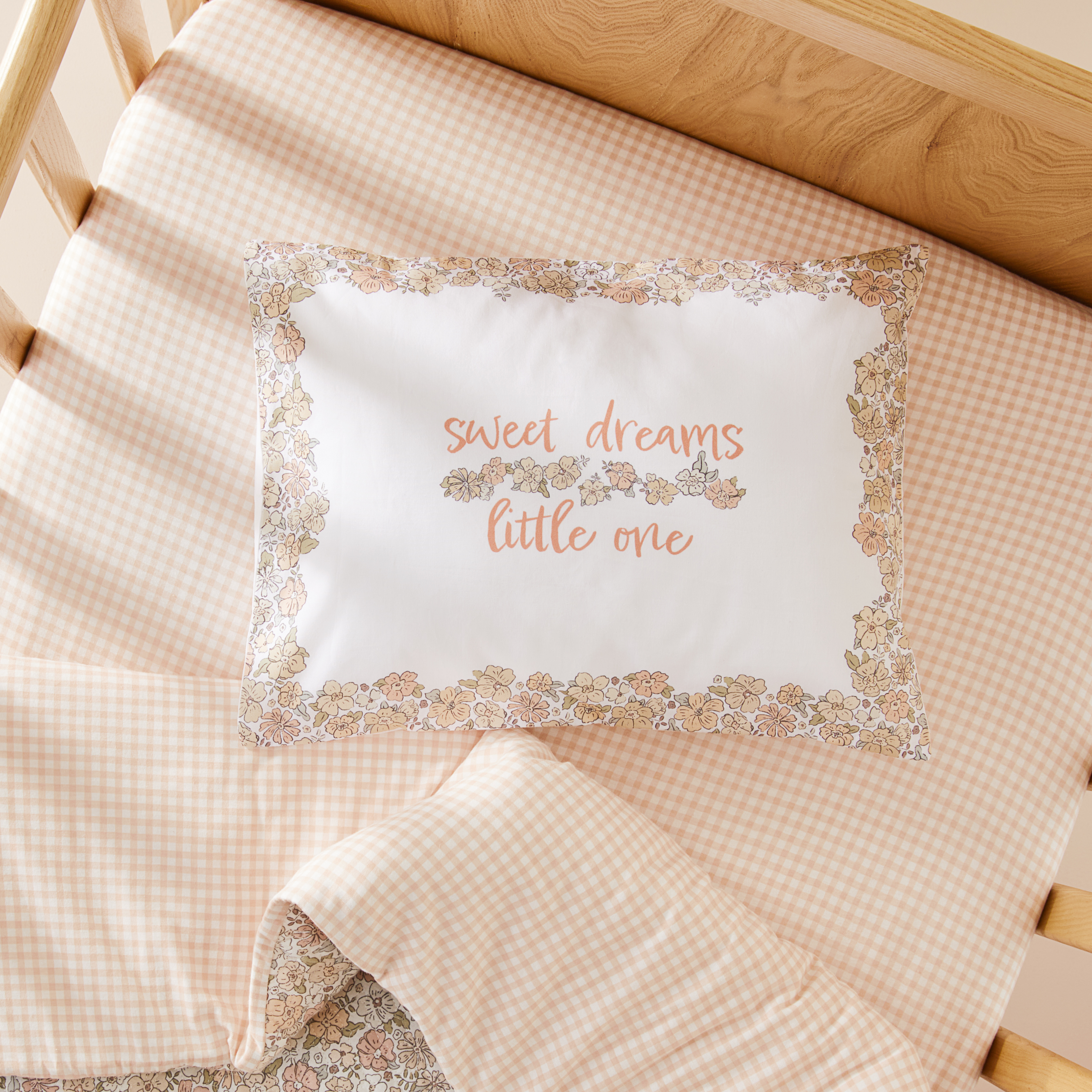 Decorative Sweet Dreams Little One Cot Text Pillowcase