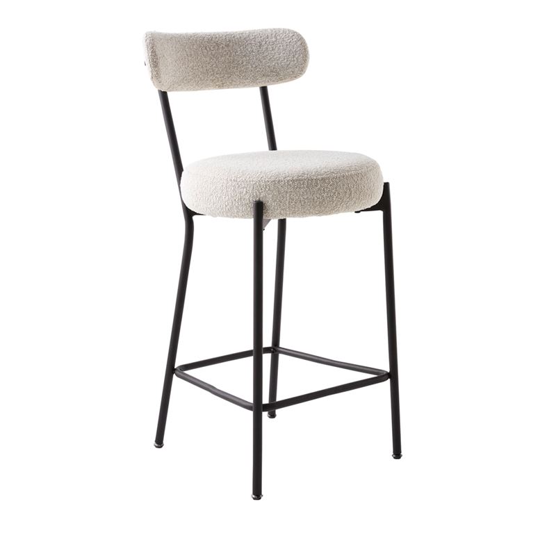 Remi Snow Boucle Counter Chair