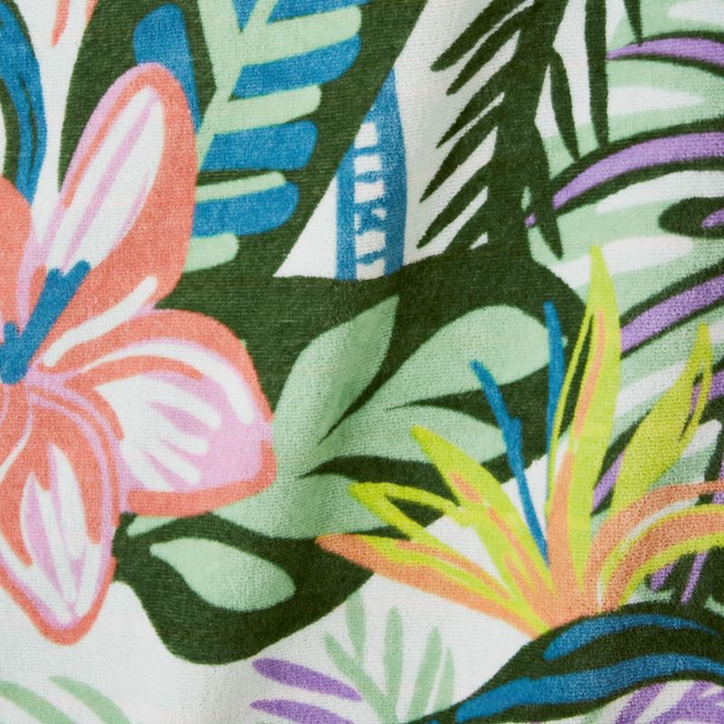Velour Tropical Green Beach Towel