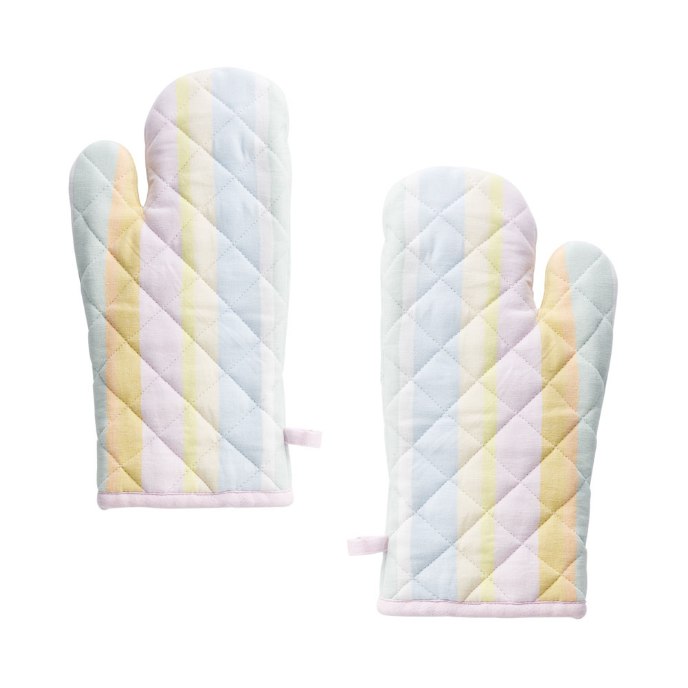 Summer Sorbet Multi Stripe Oven Mitts Pack of 2