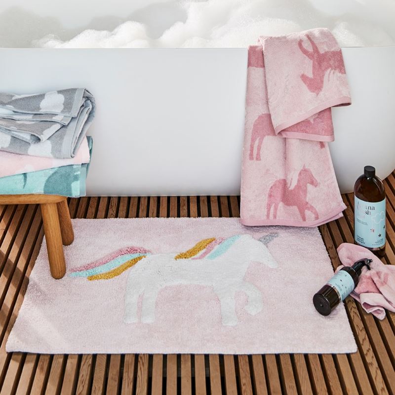 Unicorn Pink Bath Mat