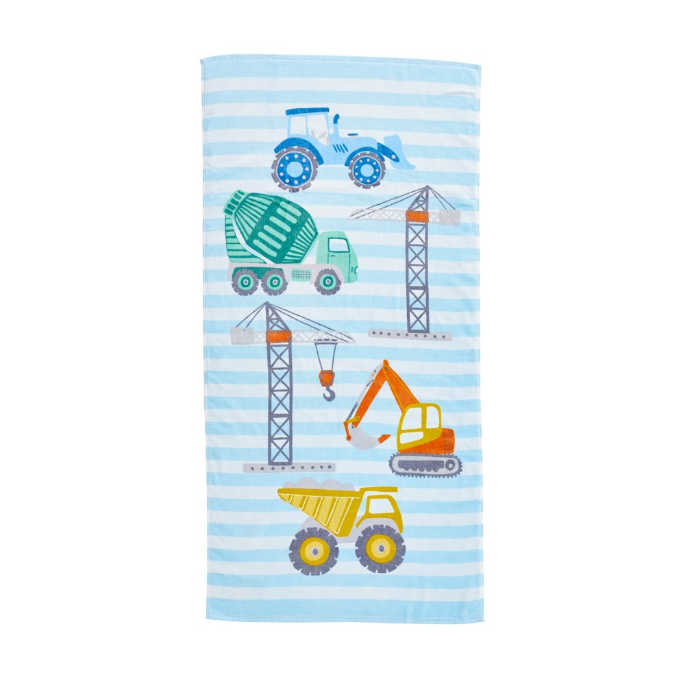 Kids Beach Under Construction Printed Towel