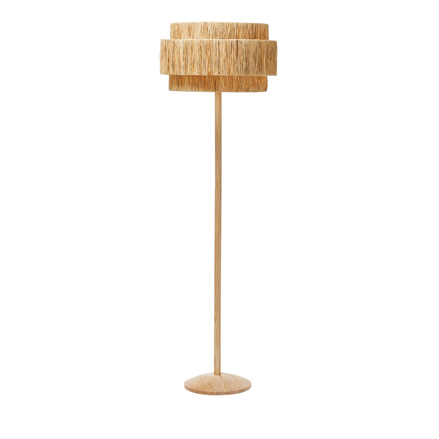 Raffia Natural Floor Light
