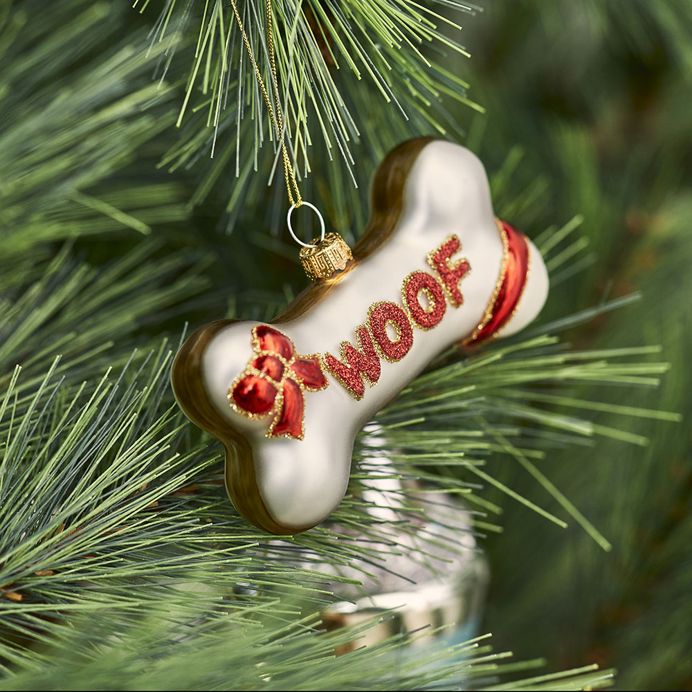 Vintage Glass Woof Bone