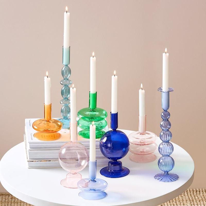 Merri Cobalt Blue Round Candle Holder