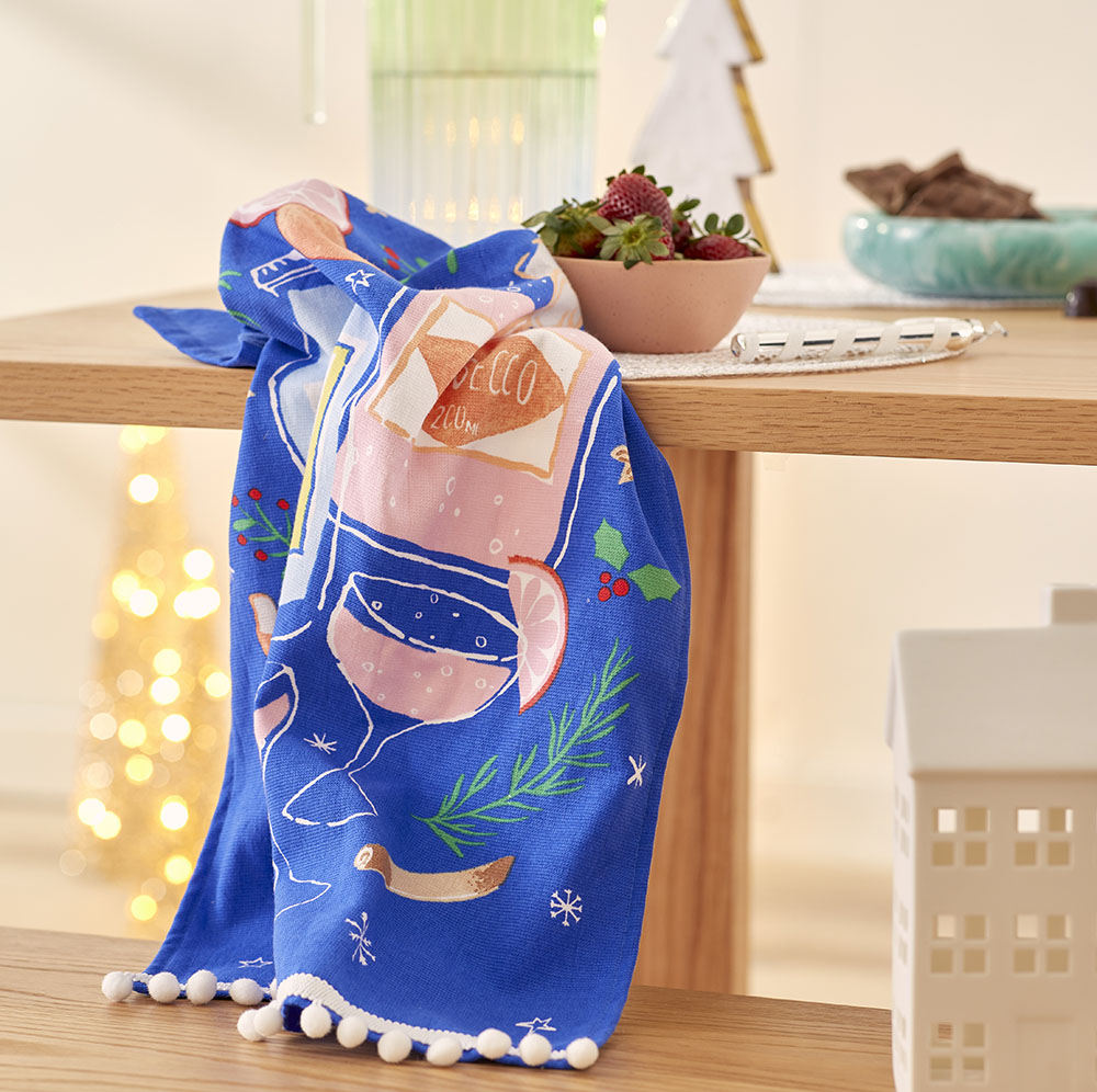 Christmas Fizz Christmas Tea Towels 2 Pack