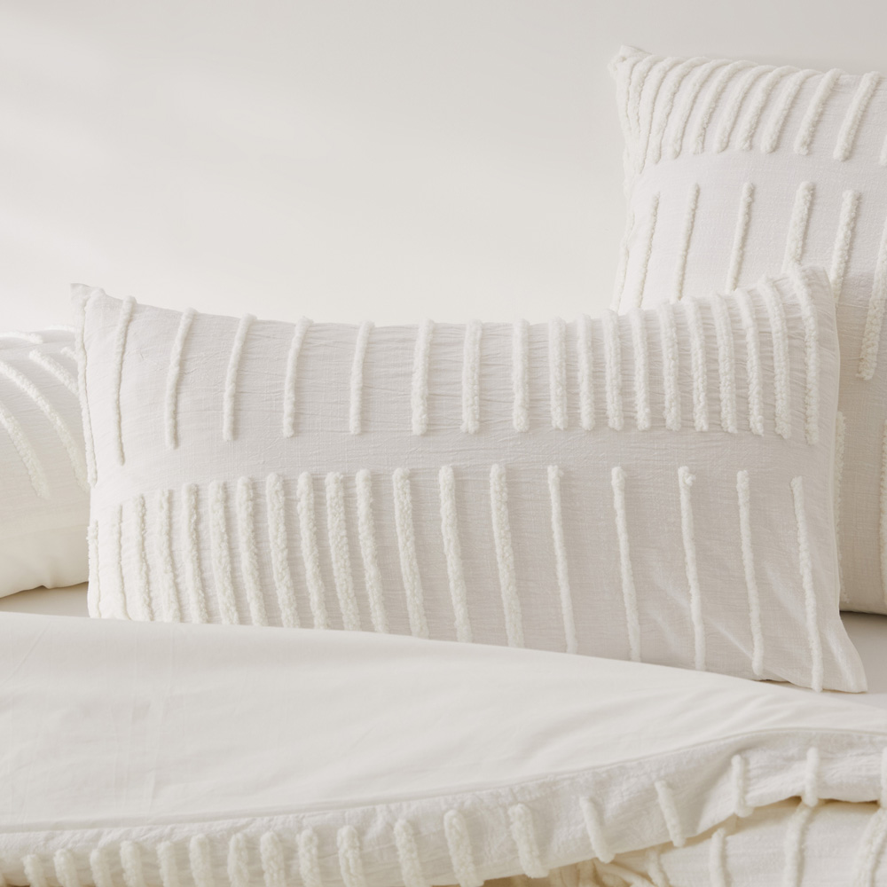 Cody White Tufted Pillowcases