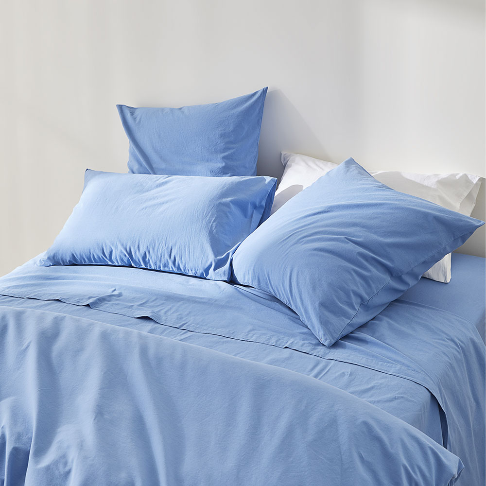 Stonewashed Cotton French Blue Pillowcases