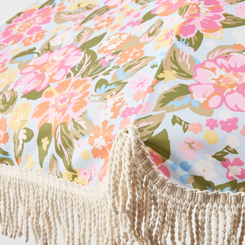 Byron Floral Blue Holiday Beach Umbrella