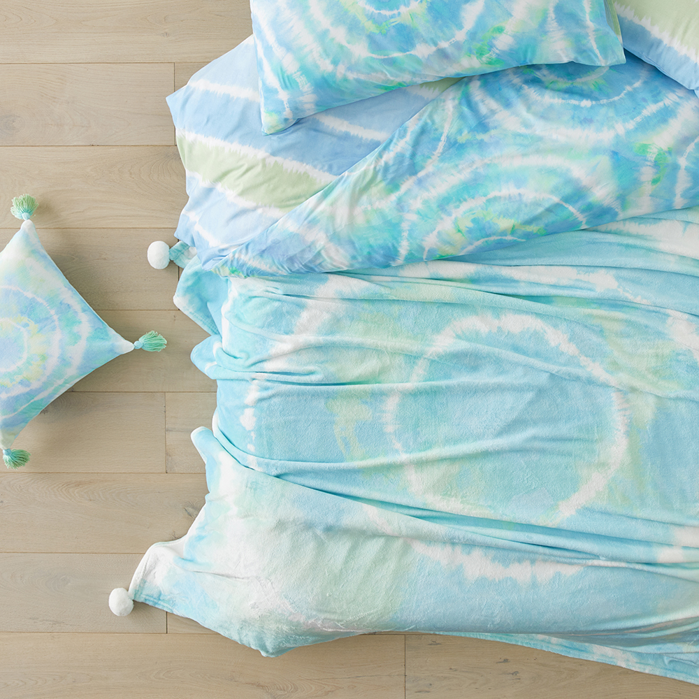 Novelty Blue Tie Dye Ultra Soft Blanket