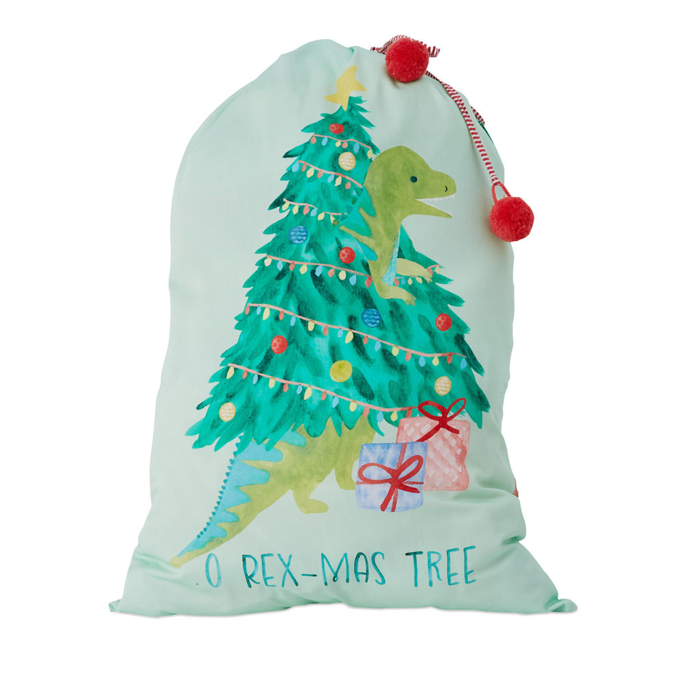 Dino Carols Christmas Santa Sack