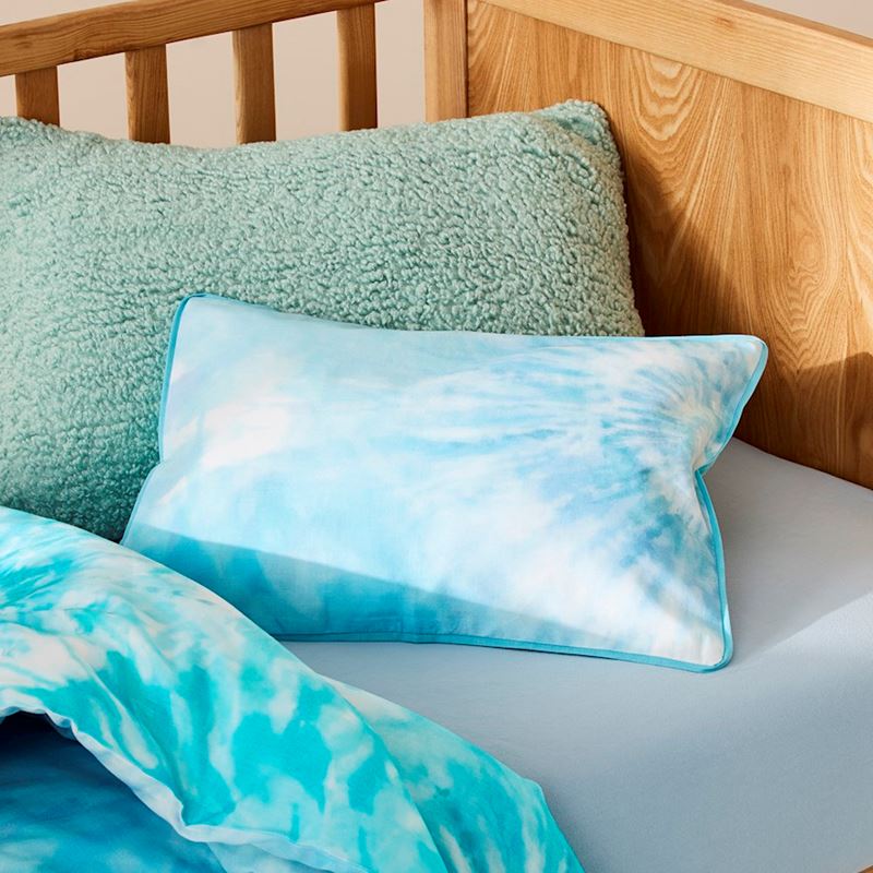 Tie Dye Blue Cot Quilt Cover Set